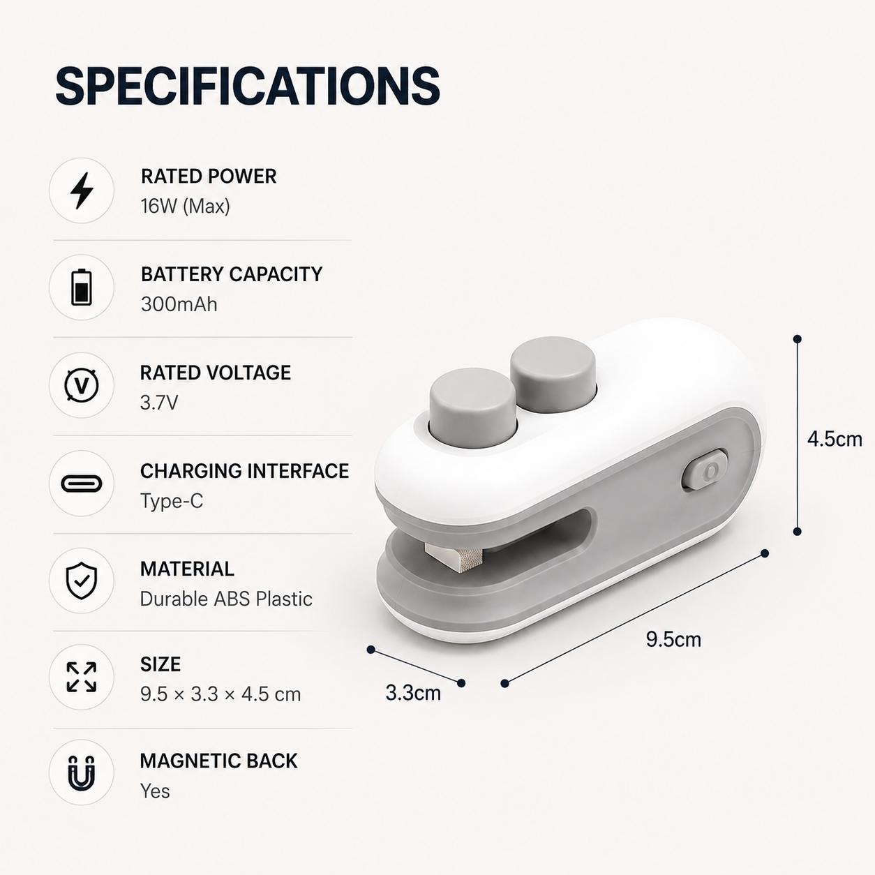 SealMate™ SnackSeal — 2-in-1 Rechargeable Mini Bag Sealer & Cutter