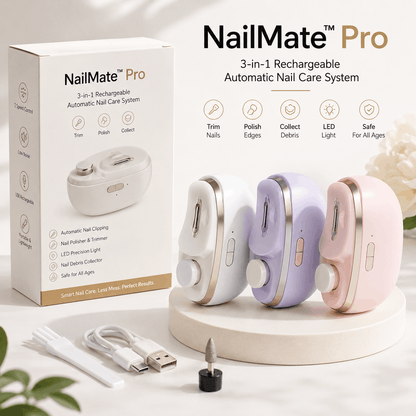 NailMate™ Pro (3-in-1) Rechargeable Automatic Nail Care System