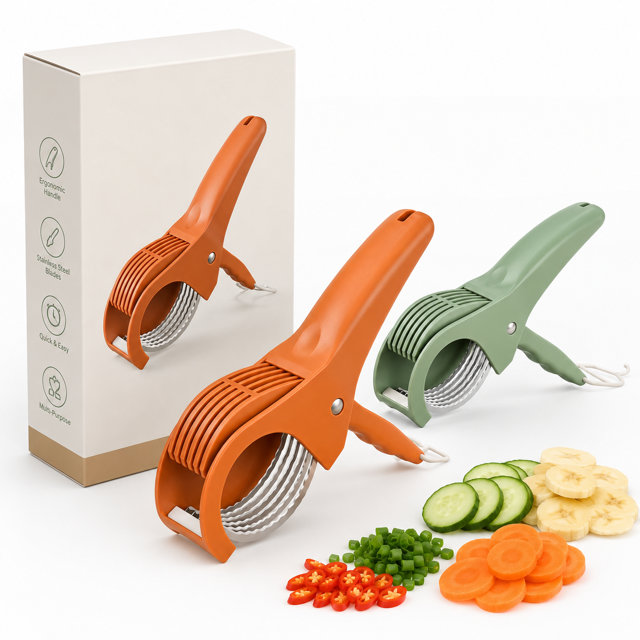 Multifunctional Fruit, Vegetable & Hot Dog Slicer
