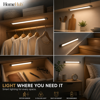 Rechargeable Motion Sensor LED Cabinet Light Bar