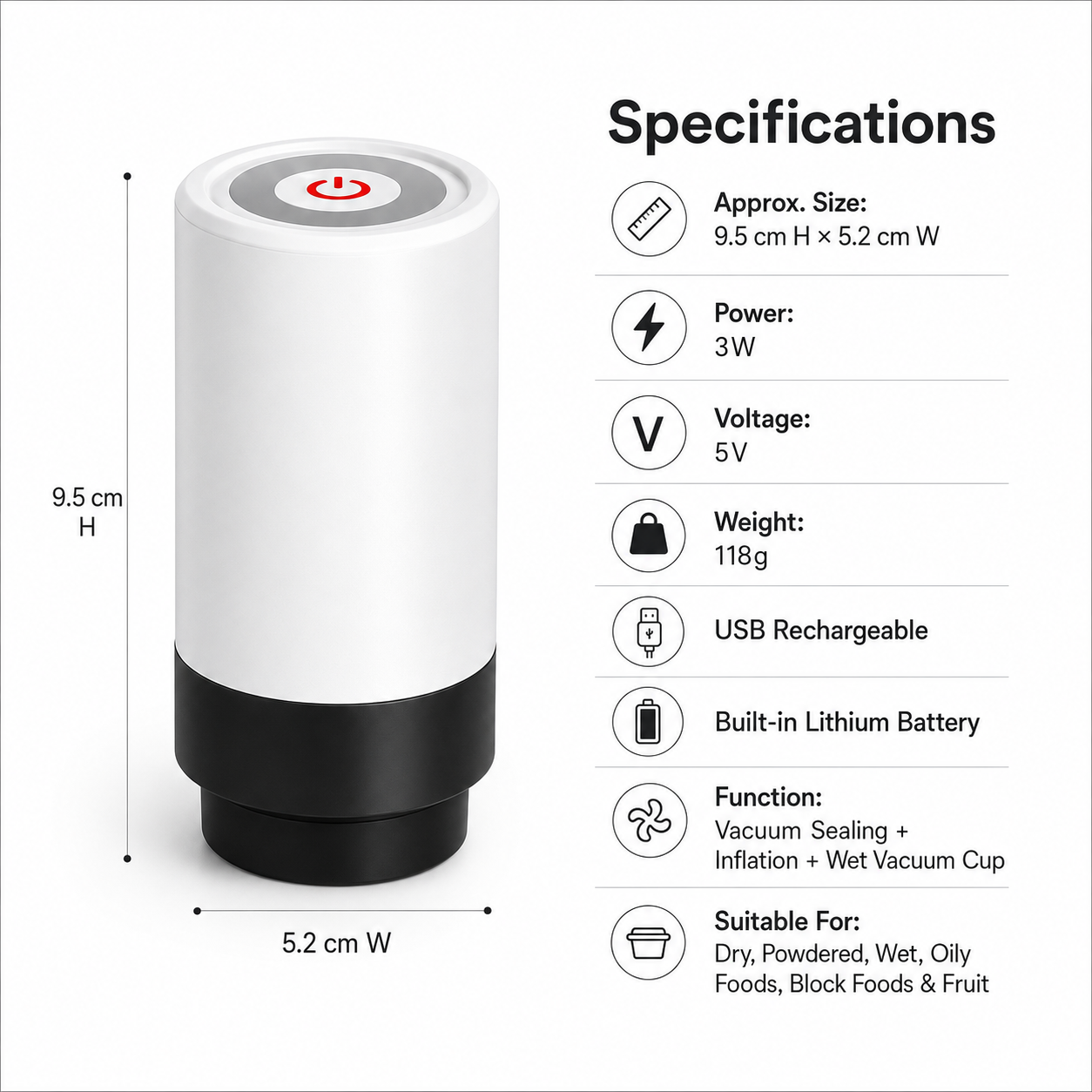 SealMate™ FreshVac - Automatic Vacuum Sealer & Multi-Purpose Air Pump