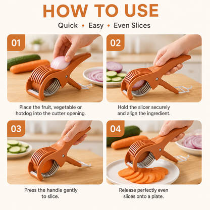 Multifunctional Fruit, Vegetable & Hot Dog Slicer