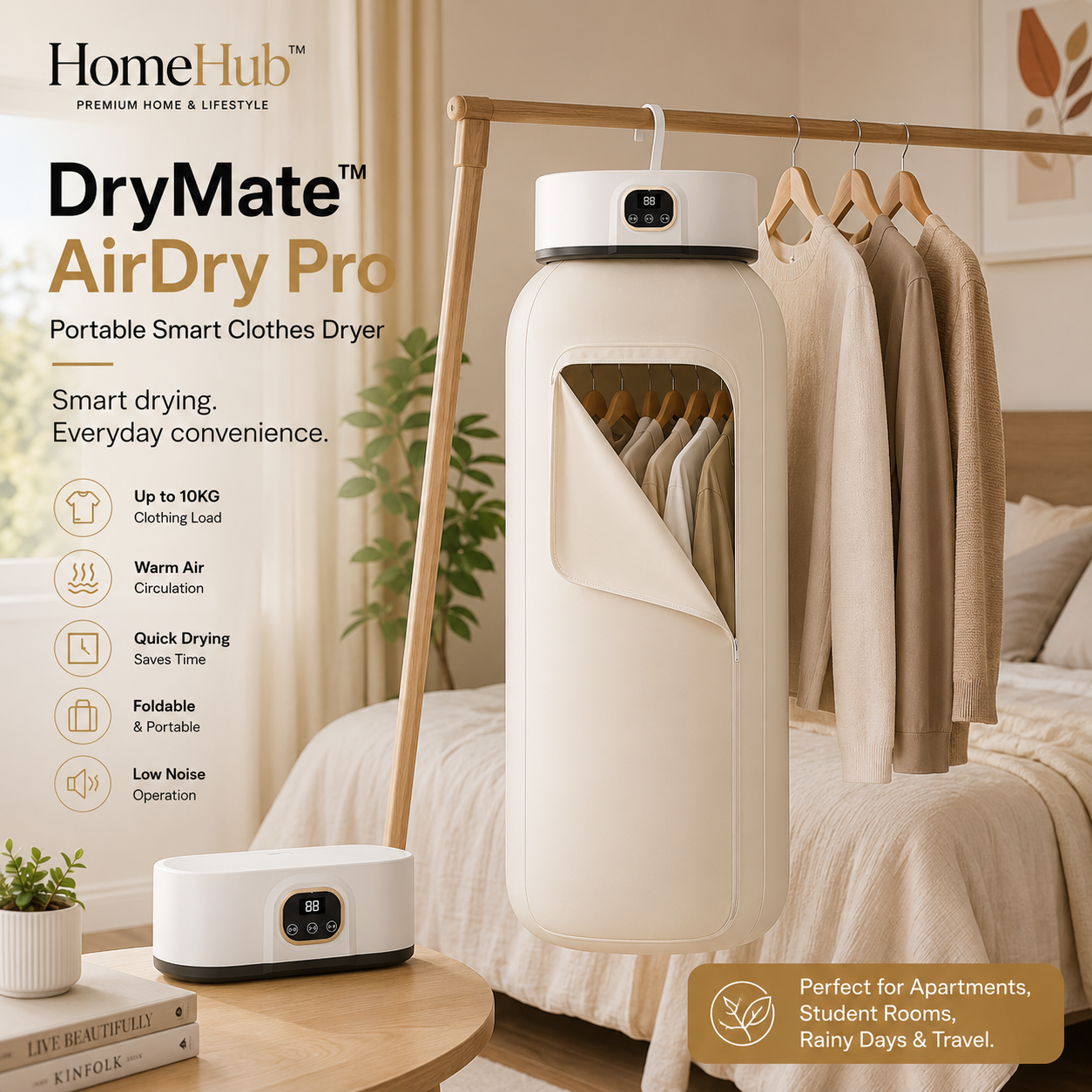 DryMate™ AirDry Pro | Portable Smart Clothes Dryer