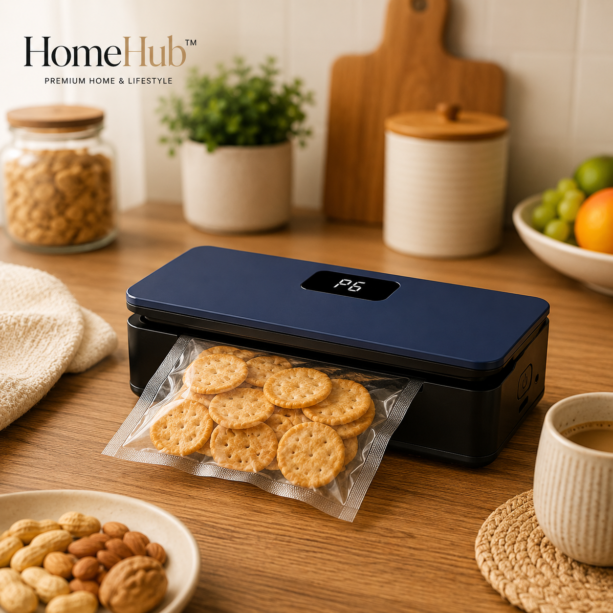 SealMate™ FreshSeal Pro | USB Rechargeable Food Bag Sealer with Digital Display & Bag Cutter