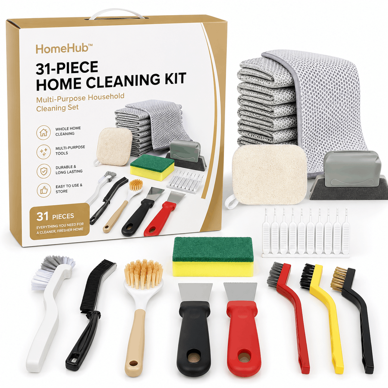 31-Piece Home Cleaning Kit