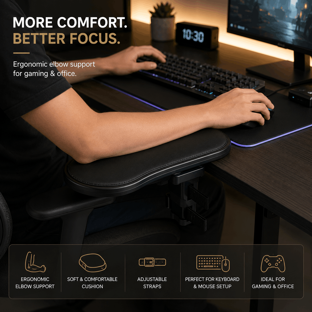 Ergonomic Desk Armrest Extender Durable