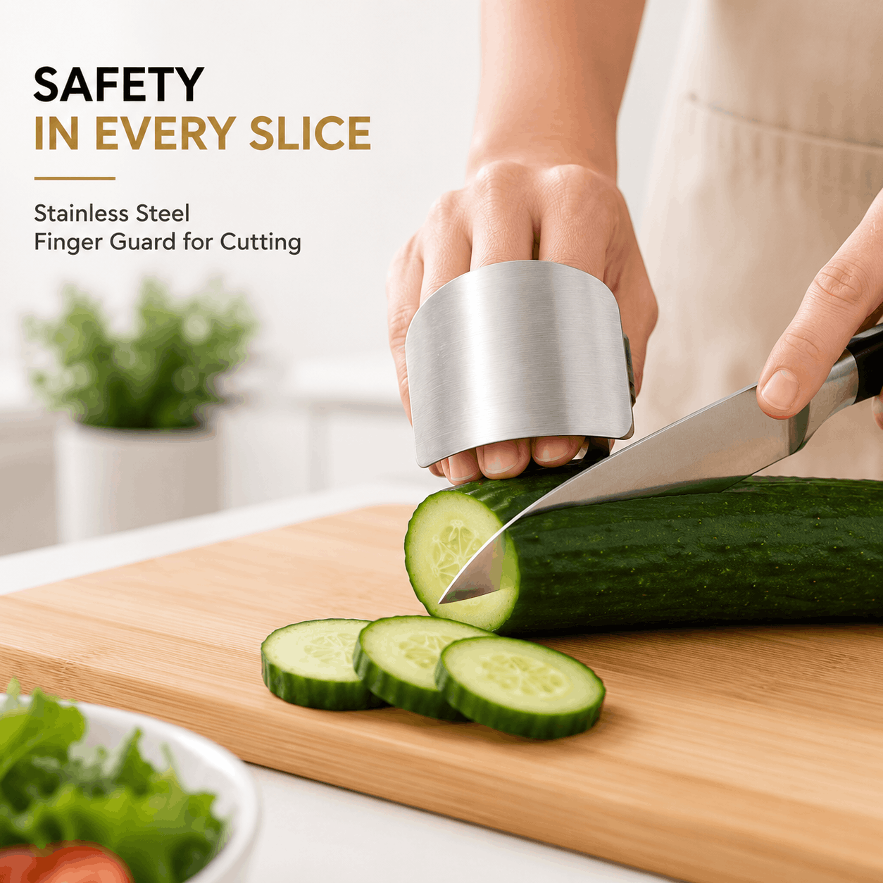 Stainless Steel Finger Guard for Cutting
