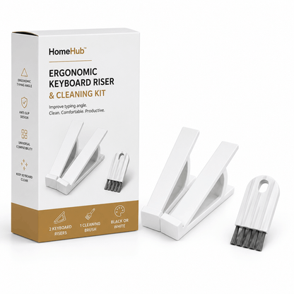 Ergonomic Keyboard Riser & Cleaning Kit