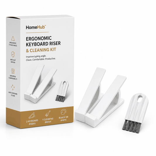 Ergonomic Keyboard Riser & Cleaning Kit