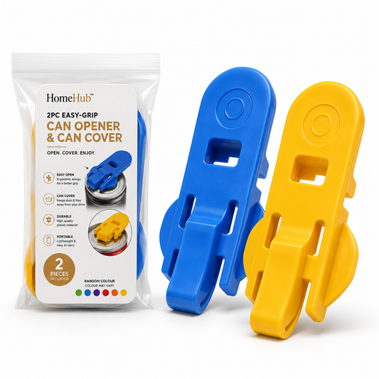 2pc Easy-Grip Can Opener & Can Cover