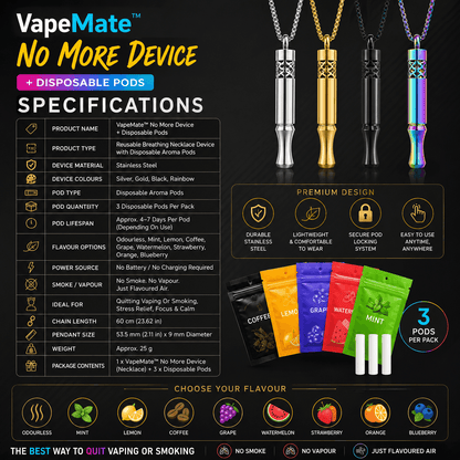 VapeMate™ No More Device + Disposable Pods