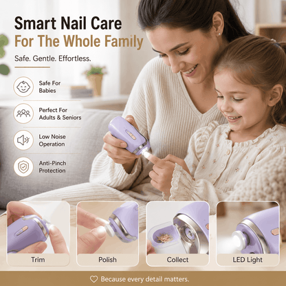 NailMate™ Pro (3-in-1) Rechargeable Automatic Nail Care System