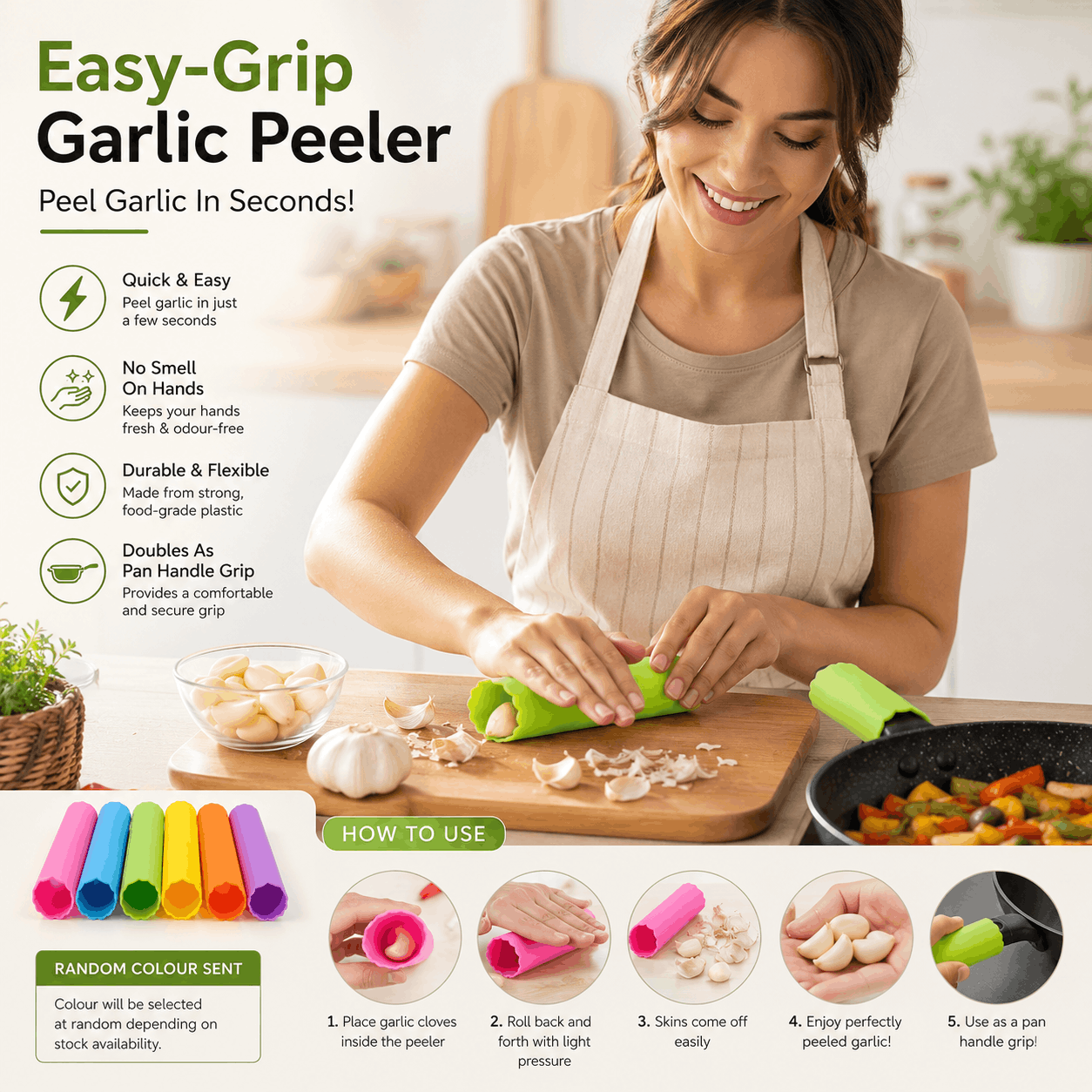 Easy-Grip Garlic Peeler