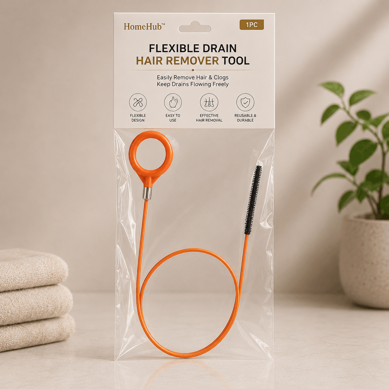 Flexible Drain Hair Remover Tool