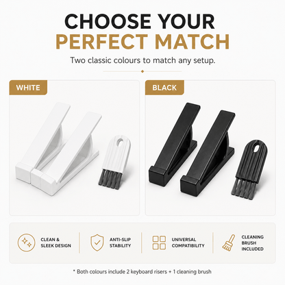 Ergonomic Keyboard Riser & Cleaning Kit